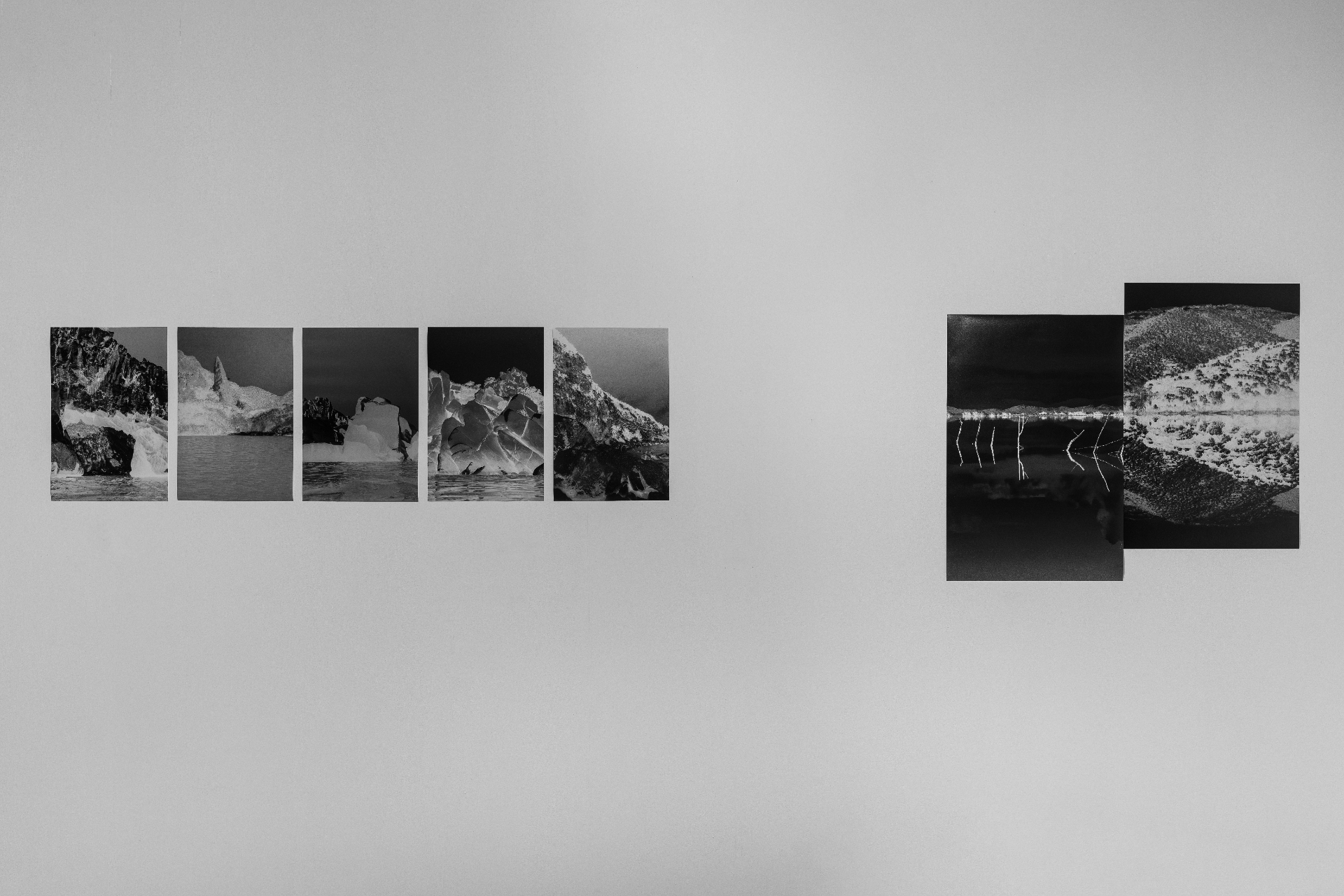 Fabiana Casu — sequenza di fotografie in bianco e nero installate sulla parete
